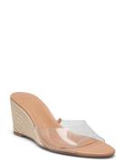 Mango Vinyl Wedge Sandals Beige