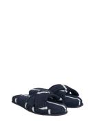 Stripe Cross Slippers Slippers Tofflor Navy GANT