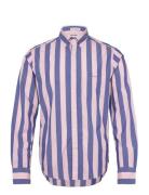 Reg Poplin Parasol Stripe Shirt Tops Shirts Casual Pink GANT