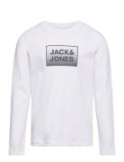 Jjsteel Tee Ls Jnr Tops T-shirts Long-sleeved T-shirts White Jack & J ...