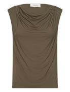 Viscose T-Shirt Tops T-shirts & Tops Sleeveless Green Rosemunde