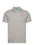 H/S Polo Shirt Tops Polos Short-sleeved Grey United Colors Of Benetton