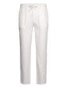 Linen Blend Herringb Pants Bottoms Trousers Casual White Lindbergh