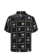 Jack & J S Jorluke Ocean Resort Shirt Ss Styd24 Svart