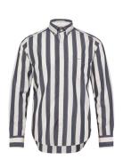 GANT Reg Poplin Parasol Stripe Shirt Marinblå