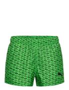 Puma Swim Men Logo Print Short Shor Badshorts Green Puma Swim