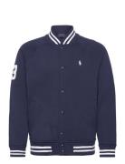 Triple-Pony Fleece Baseball Jacket Tunn Jacka Navy Polo Ralph Lauren