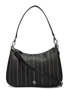 Lauren Ralph Lauren Pinstripe Leather Medium Danni Bag Svart