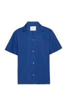Lawson 2.0 Poplin Shirt Tops Shirts Short-sleeved Blue Les Deux