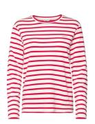 GANT Striped Ls T-Shirt Röd