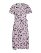 Vila Vilovie S/S Wrap Midi Dress - Noos Lila