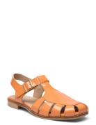 Sandals - Flat Platta Sandaler Orange ANGULUS