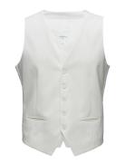 Mens Waistcoat For Suit Kostymväst White Lindbergh