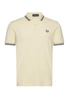 Twin Tipped Fp Shirt Tops Polos Short-sleeved Cream Fred Perry