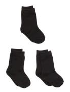 3-Pack Cotton Socks Sockor Strumpor Black Melton