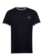 Twin Tipped T-Shirt Designers T-shirts Short-sleeved Blue Fred Perry