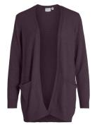 Viril Open L/S Knit Cardigan - Noos Tops Knitwear Cardigans Purple Vil...