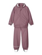 Nkndry Rain Set Noos Outerwear Rainwear Rainwear Sets Purple Name It