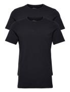 2-Pack Crew Neck Tops T-shirts Short-sleeved Black Bread & Boxers