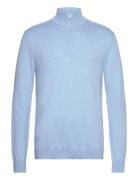 Slhberg Half Zip Cardigan Noos Tops Knitwear Half Zip Jumpers Blue Sel...