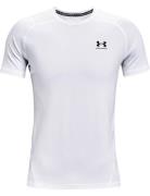 Ua Hg Armour Fitted Ss Sport T-shirts Short-sleeved White Under Armour