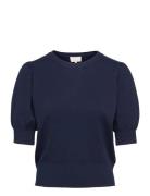 Liva Strik T-Shirt Tops Knitwear Jumpers Navy Minus