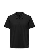 ONLY & SONS Onsabraham Reg Ss Resort Polo Cs Svart