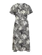 Vilovie S/S Wrap Midi Dress/Su - Noos Knälång Klänning White Vila