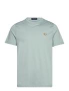 Crew Neck T-Shirt Tops T-shirts Short-sleeved Blue Fred Perry