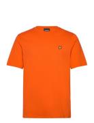 Plain T-Shirt Tops T-shirts Short-sleeved Orange Lyle & Scott