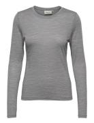 Sividagz Ls Wool Tee Noos Tops T-shirts & Tops Long-sleeved Grey Gestu...
