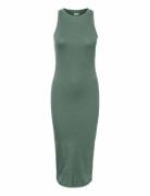 Vmlavender Sl O-Neck Calf Dress Vma Noos Knälång Klänning Green Vero M...