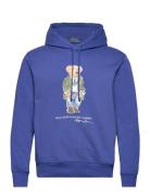 Graphic Fleece-Lsl-Sws Tops Sweat-shirts & Hoodies Hoodies Blue Polo R...