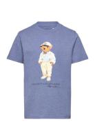 Polo Bear & Big Pony Cotton Tee Tops T-shirts Short-sleeved Blue Ralph...
