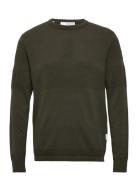 Slhmaine Ls Knit Crew Neck W Noos Tops Knitwear Round Necks Green Sele...