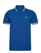 Paddy Sport Polos Short-sleeved Blue BOSS