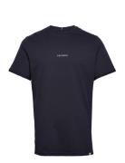 Lens T-Shirt Tops T-shirts Short-sleeved Blue Les Deux