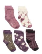 Socks W. Pattern Sockor Strumpor Multi/patterned Minymo