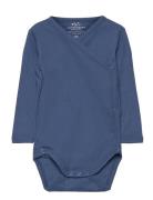 Copenhagen Colors Baby Rib Jersey Body Crossover W. Longsleeve Blå