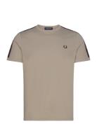 C Tape Ringer T-Shirt Tops T-shirts Short-sleeved Beige Fred Perry