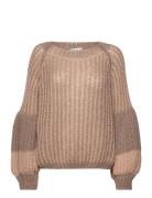 Liana Knit Sweater Tops Knitwear Jumpers Beige Noella