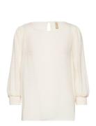 Sc-Calypso Tops Blouses Long-sleeved Cream Soyaconcept