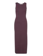 Briellegz Sl Rib Dress Knälång Klänning Purple Gestuz