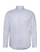 Les Deux Kristian Linen B.d. Shirt Blå