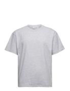 Crew T-Shirt Tops T-shirts Short-sleeved Grey Les Deux