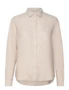 GANT Reg Linen Chambray Shirt Beige