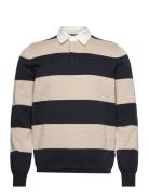 George Knitted Rugger Tops Polos Long-sleeved Multi/patterned Morris
