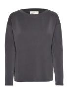 Ellemw Boxy Blouse Tops Blouses Long-sleeved Grey My Essential Wardrob...