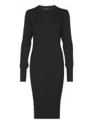 Srnoa Dress Knit Knälång Klänning Black Soft Rebels