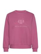 GANT Reg Tonal Shield C-Neck Sweat Rosa